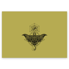 Поздравительная открытка с принтом Скат тату в Петрозаводске, 100% бумага | плотность бумаги 280 г/м2, матовая, на обратной стороне линовка и место для марки
 | Тематика изображения на принте: глаза | знаки | морские обитатели | око фараона | символы | татуировки | узоры. | электрический скат