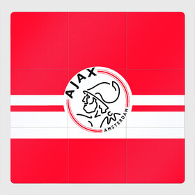 Магнитный плакат 3Х3 с принтом AJAX AMSTERDAM в Петрозаводске, Полимерный материал с магнитным слоем | 9 деталей размером 9*9 см | ajax | amsterdam | football | holland | red | sport | team | white | амстердам | аякс | гол | голландия | красный | логотип | мяч | нидерланды | полосы | спорт | футбол