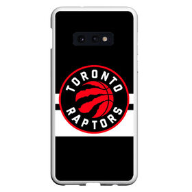 Чехол для Samsung S10E с принтом TORONTO RAPTORS в Петрозаводске, Силикон | Область печати: задняя сторона чехла, без боковых панелей | Тематика изображения на принте: basketball | canada | logo | nba | raptors | sport | team | toronto | usa | баскетбол | канада | логотип | мяч | нба | полосы | рэпторс | спорт | сша | торонто | черный