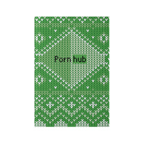 Обложка для паспорта матовая кожа с принтом PornHub в Петрозаводске, натуральная матовая кожа | размер 19,3 х 13,7 см; прозрачные пластиковые крепления | cool | fashion | green | hype | pattern | rdmerryhab | зеленый | круто | мода | узор | хайп
