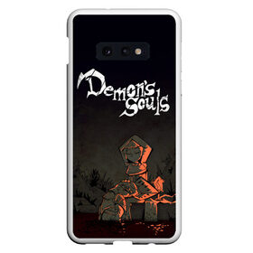 Чехол для Samsung S10E с принтом Demons souls в Петрозаводске, Силикон | Область печати: задняя сторона чехла, без боковых панелей | dark souls | demon souls | demons souls | demons souls remastered | git gud | гит гуд | дарк соулз | демон соулз
