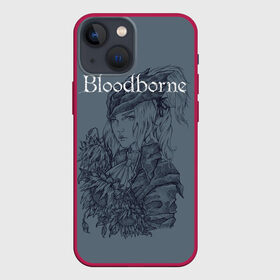 Чехол для iPhone 13 mini с принтом Bloodborne в Петрозаводске,  |  | dark souls | demon souls | demons souls | demons souls remastered | git gud | гит гуд | дарк соулз | демон соулз