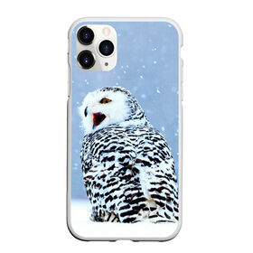 Чехол для iPhone 11 Pro Max матовый с принтом Зимняя птица в Петрозаводске, Силикон |  | Тематика изображения на принте: животные | звери | зима | зимний | зимняя | лес | природа | птица | сова