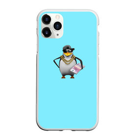Чехол для iPhone 11 Pro Max матовый с принтом Гангста пингвин в Петрозаводске, Силикон |  | 
