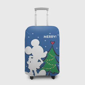 Чехол для чемодана 3D с принтом Mickey Mouse в Петрозаводске, 86% полиэфир, 14% спандекс | двустороннее нанесение принта, прорези для ручек и колес | christmas | disney | mickey mouse | minnie mouse | new year | stitch | vdgerir | дисней