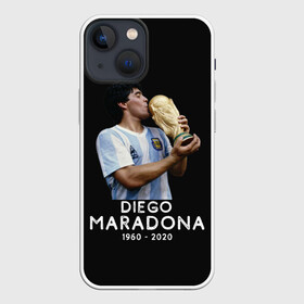 Чехол для iPhone 13 mini с принтом Diego Maradona в Петрозаводске,  |  | 10 | 1960 | 2020 | argentina | barcelona | diego | football | legend | leo | lionel | maradona | messi | retro | rip | soccer | аргентина | барселона | бога | диего | легенда | лионель | марадона | месси | мяч | ретро | рука | форма | футбол