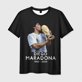 Мужская футболка 3D с принтом Diego Maradona в Петрозаводске, 100% полиэфир | прямой крой, круглый вырез горловины, длина до линии бедер | 10 | 1960 | 2020 | argentina | barcelona | diego | football | legend | leo | lionel | maradona | messi | retro | rip | soccer | аргентина | барселона | бога | диего | легенда | лионель | марадона | месси | мяч | ретро | рука | форма | футбол