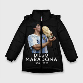 Зимняя куртка для девочек 3D с принтом Diego Maradona в Петрозаводске, ткань верха — 100% полиэстер; подклад — 100% полиэстер, утеплитель — 100% полиэстер. | длина ниже бедра, удлиненная спинка, воротник стойка и отстегивающийся капюшон. Есть боковые карманы с листочкой на кнопках, утяжки по низу изделия и внутренний карман на молнии. 

Предусмотрены светоотражающий принт на спинке, радужный светоотражающий элемент на пуллере молнии и на резинке для утяжки. | 10 | 1960 | 2020 | argentina | barcelona | diego | football | legend | leo | lionel | maradona | messi | retro | rip | soccer | аргентина | барселона | бога | диего | легенда | лионель | марадона | месси | мяч | ретро | рука | форма | футбол