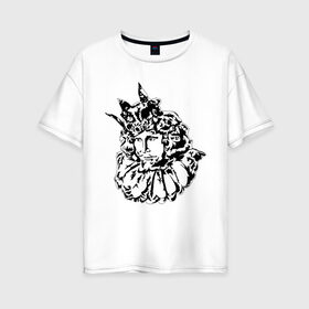 Женская футболка хлопок Oversize с принтом Добрый король в Петрозаводске, 100% хлопок | свободный крой, круглый ворот, спущенный рукав, длина до линии бедер
 | добрый | золушка | король | советский | эраст гарин