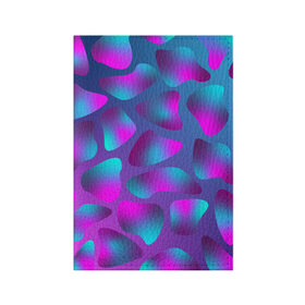 Обложка для паспорта матовая кожа с принтом Неоновые капли в Петрозаводске, натуральная матовая кожа | размер 19,3 х 13,7 см; прозрачные пластиковые крепления | neon | newschool | purple | rap | абстракция | бензин | капли | кислотный | неон | разводы | розовый | фиолетовый