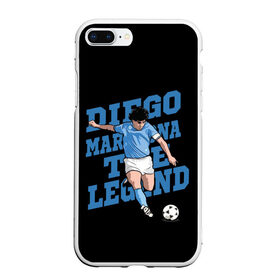 Чехол для iPhone 7Plus/8 Plus матовый с принтом Diego Maradona в Петрозаводске, Силикон | Область печати: задняя сторона чехла, без боковых панелей | 10 | 1960 | 2020 | argentina | barcelona | diego | football | legend | leo | lionel | maradona | messi | retro | rip | soccer | аргентина | барселона | бога | диего | легенда | лионель | марадона | месси | мяч | ретро | рука | форма | футбол