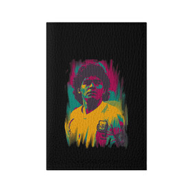 Обложка для паспорта матовая кожа с принтом Diego Maradona в Петрозаводске, натуральная матовая кожа | размер 19,3 х 13,7 см; прозрачные пластиковые крепления | Тематика изображения на принте: 10 | 1960 | 2020 | argentina | barcelona | diego | football | legend | leo | lionel | maradona | messi | retro | rip | soccer | аргентина | барселона | бога | диего | легенда | лионель | марадона | месси | мяч | ретро | рука | форма | футбол