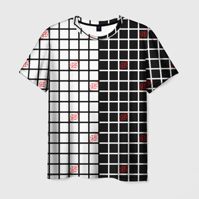 Мужская футболка 3D с принтом Разносторонняя сетка Fumrre в Петрозаводске, 100% полиэфир | прямой крой, круглый вырез горловины, длина до линии бедер | fashion | fire | hip hop | rap | street style | top | мода. черно белое | рэп | топ | уличный стиль | хип хоп