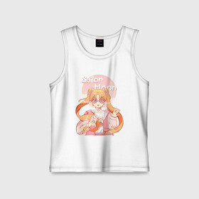 Детская майка хлопок с принтом Sailor Moon Coffee в Петрозаводске,  |  | anime | animegirl | cute | kavai | kavaii | madara | manga | sailor | sailorchibimoon | sailorjupiter | sailormars | sailormercury | sailormoon | sailormooncrystal | sailorvenus | usagi | usagitsukino | аниме | анимесейлормун | каваи | сейлормун