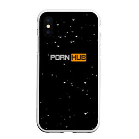 Чехол для iPhone XS Max матовый с принтом Pornhub в Петрозаводске, Силикон | Область печати: задняя сторона чехла, без боковых панелей | black | черный