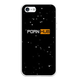 Чехол для iPhone 5/5S матовый с принтом Pornhub в Петрозаводске, Силикон | Область печати: задняя сторона чехла, без боковых панелей | black | черный