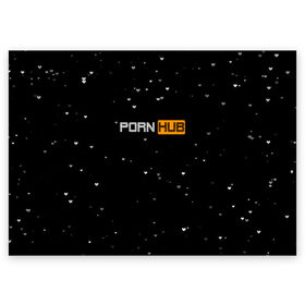 Поздравительная открытка с принтом Pornhub в Петрозаводске, 100% бумага | плотность бумаги 280 г/м2, матовая, на обратной стороне линовка и место для марки
 | black | черный