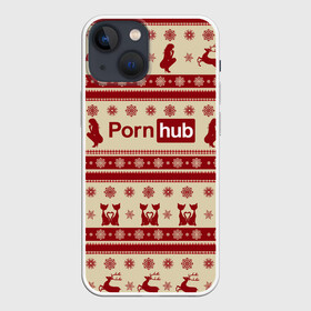 Чехол для iPhone 13 mini с принтом Pornhub(Новый год) в Петрозаводске,  |  | год | новый | рождественскую коллекцию