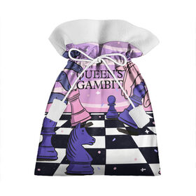 Подарочный 3D мешок с принтом The Queens Gambit в Петрозаводске, 100% полиэстер | Размер: 29*39 см | beth harmon | chess | queens gambit | the queens gambit | аня тейлор джой | бет хармон | нетфликс | ход королевы | шахматы