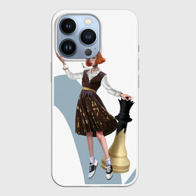 Чехол для iPhone 13 Pro с принтом Ход Королевы в Петрозаводске,  |  | beth harmon | chess | queens gambit | the queens gambit | аня тейлор джой | бет хармон | нетфликс | ход королевы | шахматы