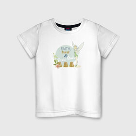 Детская футболка хлопок с принтом Pixie & Dust в Петрозаводске, 100% хлопок | круглый вырез горловины, полуприлегающий силуэт, длина до линии бедер | peter pan | tink | tinker bell | динь | динь диинь | питер пен | питер пэн