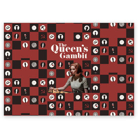 Поздравительная открытка с принтом Ход королевы / The Que в Петрозаводске, 100% бумага | плотность бумаги 280 г/м2, матовая, на обратной стороне линовка и место для марки
 | gambit | the queens 
