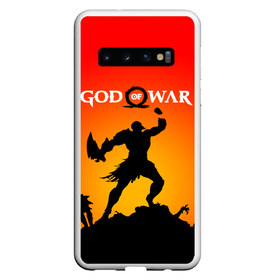 Чехол для Samsung Galaxy S10 с принтом GOD OF WAR в Петрозаводске, Силикон | Область печати: задняя сторона чехла, без боковых панелей | Тематика изображения на принте: game | god of war | god of war 4 | gods of war | викинги. | год оф вар | год оф вар 4 | игра | рпг