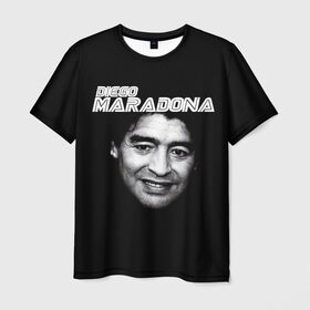 Мужская футболка 3D с принтом Диего Марадона в Петрозаводске, 100% полиэфир | прямой крой, круглый вырез горловины, длина до линии бедер | diego | diego armando maradona | maradona | аргентина | диего | король | легенда | марадона | нападающий | полузащитник | футбол | футболист