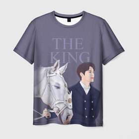 Мужская футболка 3D с принтом the king в Петрозаводске, 100% полиэфир | прямой крой, круглый вырез горловины, длина до линии бедер | the king | дорама | корея | король: вечный монарх  дорама | сериал