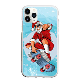 Чехол для iPhone 11 Pro Max матовый с принтом Cool Santa в Петрозаводске, Силикон |  | Тематика изображения на принте: 