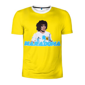 Мужская футболка 3D спортивная с принтом Диего Марадона в Петрозаводске, 100% полиэстер с улучшенными характеристиками | приталенный силуэт, круглая горловина, широкие плечи, сужается к линии бедра | diego | diego armando maradona | maradona | аргентина | диего | король | легенда | марадона | нападающий | полузащитник | футбол | футболист
