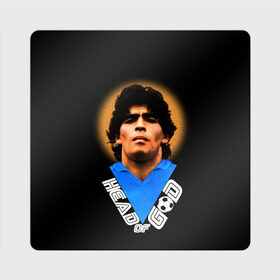 Магнит виниловый Квадрат с принтом Diego Maradona в Петрозаводске, полимерный материал с магнитным слоем | размер 9*9 см, закругленные углы | diego | diego armando maradona | legend | maradona | аргентина | диего | король | легенда | марадона | нападающий | полузащитник | футбол | футболист