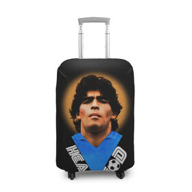 Чехол для чемодана 3D с принтом Diego Maradona в Петрозаводске, 86% полиэфир, 14% спандекс | двустороннее нанесение принта, прорези для ручек и колес | diego | diego armando maradona | legend | maradona | аргентина | диего | король | легенда | марадона | нападающий | полузащитник | футбол | футболист
