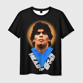 Мужская футболка 3D с принтом Diego Maradona в Петрозаводске, 100% полиэфир | прямой крой, круглый вырез горловины, длина до линии бедер | diego | diego armando maradona | legend | maradona | аргентина | диего | король | легенда | марадона | нападающий | полузащитник | футбол | футболист