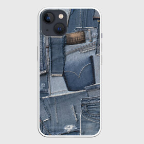 Чехол для iPhone 13 с принтом Jeans life в Петрозаводске,  |  | cool | fashion | hype | jeans | texture | vanguard | авангард | круто | мода | текстура | хайп