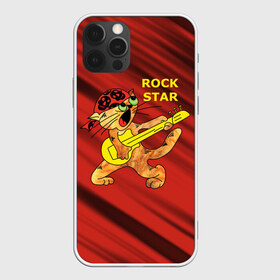 Чехол для iPhone 12 Pro Max с принтом Rock Star в Петрозаводске, Силикон |  | cat | rock | star | кот | котенок | коты. рок | кошка. котик