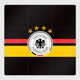 Магнитный плакат 3Х3 с принтом СБОРНАЯ ГЕРМАНИИ в Петрозаводске, Полимерный материал с магнитным слоем | 9 деталей размером 9*9 см | flag | football | germany | logo | sport | team | германия | логотип | сборная | спорт | флаг | футбол