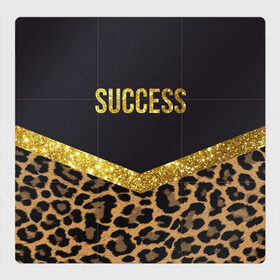 Магнитный плакат 3Х3 с принтом Success в Петрозаводске, Полимерный материал с магнитным слоем | 9 деталей размером 9*9 см | success | swag | блеск | блестки | китч | леопард | леопардовый принт | понты | успех | успешные люди | фрик