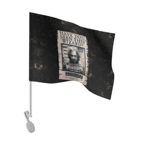 Флаг для автомобиля с принтом Sirius Black в Петрозаводске, 100% полиэстер | Размер: 30*21 см | Тематика изображения на принте: black | sirius | vdzajul | блэк | гарри | поттер | сириус