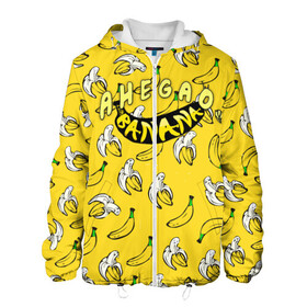 Мужская куртка 3D с принтом AHEGAO (banana) в Петрозаводске, ткань верха — 100% полиэстер, подклад — флис | прямой крой, подол и капюшон оформлены резинкой с фиксаторами, два кармана без застежек по бокам, один большой потайной карман на груди. Карман на груди застегивается на липучку | ahegao | banana | o face | аниме | термин | физиономия | япония