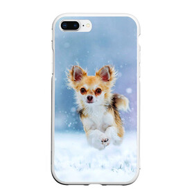 Чехол для iPhone 7Plus/8 Plus матовый с принтом Чихуахуа в снегу в Петрозаводске, Силикон | Область печати: задняя сторона чехла, без боковых панелей | dog | животные | зима | пес | природа | снег | собака | собаки | собакчка | собачки | чихуа хуа | чихуахуа