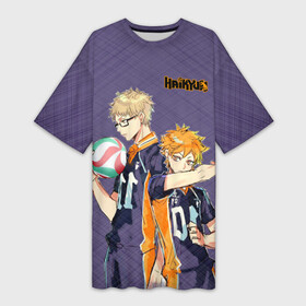 Платье-футболка 3D с принтом Haikyuu Кэй Цукишима в Петрозаводске,  |  | anime | haikyu | аниме | волейбол | спортианая манга | хайкю