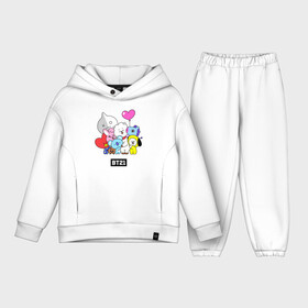 Детский костюм хлопок Oversize с принтом BT21 chibi в Петрозаводске,  |  | army | bt 21 | bt21 | bts | chimmy | cooky | koya | mang | rj | shooky | tata | van | арджей | бт21 | бтс | ван | коя | куки | манг | тата | чими | шоки