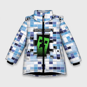 Зимняя куртка для девочек 3D с принтом Minecraft (S) в Петрозаводске, ткань верха — 100% полиэстер; подклад — 100% полиэстер, утеплитель — 100% полиэстер. | длина ниже бедра, удлиненная спинка, воротник стойка и отстегивающийся капюшон. Есть боковые карманы с листочкой на кнопках, утяжки по низу изделия и внутренний карман на молнии. 

Предусмотрены светоотражающий принт на спинке, радужный светоотражающий элемент на пуллере молнии и на резинке для утяжки. | craft | creeper | earth | logo | mine | minecraft | mobile | online | земля | игра | крипер | лого | майкрафт | майнкрафт | онлайн | подземелье