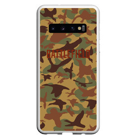 Чехол для Samsung Galaxy S10 с принтом BATTLEFIELD CAMO (S) в Петрозаводске, Силикон | Область печати: задняя сторона чехла, без боковых панелей | Тематика изображения на принте: action | battlefield | battlefield 5 | battlefield v | dice | electronic arts | game | war | война | игры | солдаты