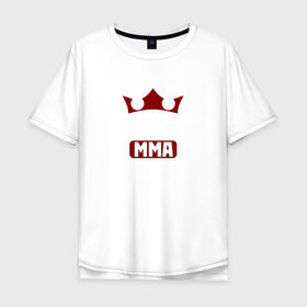 Мужская футболка хлопок Oversize с принтом Хабиб Нурмагомедов MMA в Петрозаводске, 100% хлопок | свободный крой, круглый ворот, “спинка” длиннее передней части | 