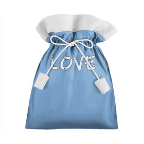 Подарочный 3D мешок с принтом LOVE в Петрозаводске, 100% полиэстер | Размер: 29*39 см | Тематика изображения на принте: love | буквы | люблю | любовь | надпись | я люблю