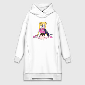 Платье-худи хлопок с принтом Усаги и Луна в Петрозаводске,  |  | girl | kawaii | princess | sailor moon | serenity | usagi | бани | девочка | девушка аниме | кавайный | киска | кот | котенок | котик | кошечка | кошка | малышка | персонажи аниме | сейлор мун | сейлор мун луна | сейлормун