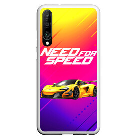 Чехол для Honor P30 с принтом NEED FO SPEED в Петрозаводске, Силикон | Область печати: задняя сторона чехла, без боковых панелей | Тематика изображения на принте: carbon | heat | hot pursuit | most wanted | need for speed | payback. | shift | underground 2 | unleashed | жажда скорости