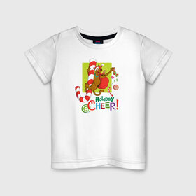 Детская футболка хлопок с принтом Holiday cheer в Петрозаводске, 100% хлопок | круглый вырез горловины, полуприлегающий силуэт, длина до линии бедер | 005850 | scooby doo | shaggy | vdkotan | велма | дафна | скуби | скуби ду | шэгги